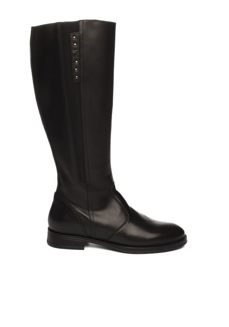 Black leather boot NERO GIARDINI | 411700GUANTO-100